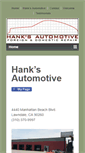 Mobile Screenshot of hanksauto.net